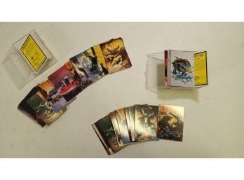 Lot Of 2 Frazetta Cards In Clear Cases, In Good Condition
