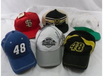 (Lot Of 6) Sports And Racing Hats