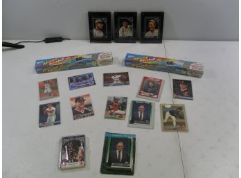 Assorted Baseball Cards - Sealed Topps Micro-Baseball Sets And Sleeved Full Sized Cards