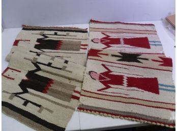 (Lot Of 2) Interesting Indian Rugs / Appear Handmade