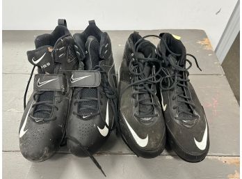 2 Pair Giant Vintage Nike Football Spikes -- Sizes 16 And 18