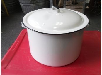 Nice Enamelware Pot With Lid