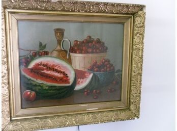 Fruit Print In Vintage Frame