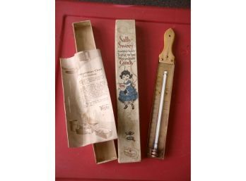 Vintage Candy Thermometer With Instructions In Original Box