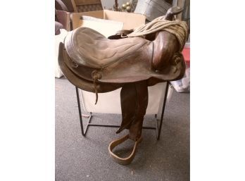 Western Horse Saddle And Collar
