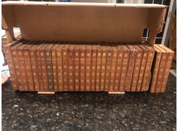 New Century Library Leather Volumes, Dickens, Thackery, Etc -- 29 Volumes Total