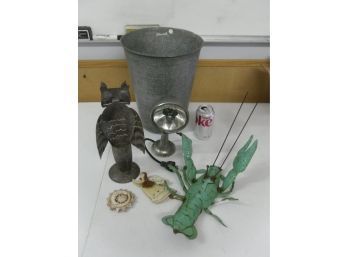 Nice Metal Lot - Vintage Sap Bucket / Decorative Pieces
