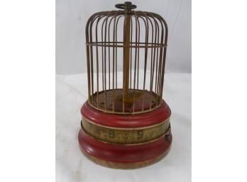 Vintage Bird  Cage Clock/Timer - Ticks, But Doesn't Turn!