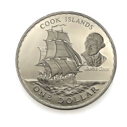 1970 New Zealand Cook Islands One Dollar Coin