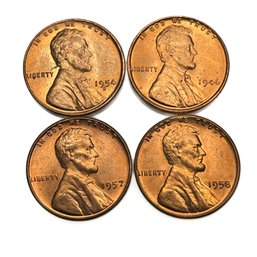 Lot Of 4 High Grade Wheat Cent Penny US Coin