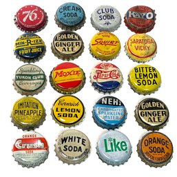 Lot Of 20 Vintage Cork Lined Bottle Caps - Some Unused