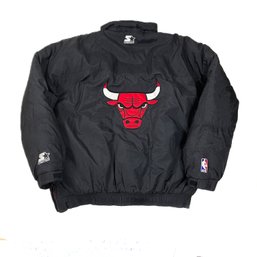 Chicago Bulls NBA Starter Jacket Quarter Zip Puffer - XL