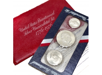 1776 - 1976 US Mint Uncirculated Bicentennial Silver 3 Coin Set