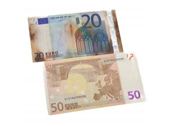 50 Euro And 20 Euro Notes - $77 Face Value