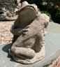 Cement Garden Sculpture Of Three Frogs Embracing, Modern