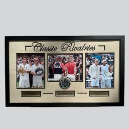 Classic Rivalries Tennis Poster Featuring  Sampras V Agassi,  Borg V John McEnroe, And Federer  V Nadal