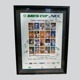 Original Davis Cup Poster Signed By Players, 1996