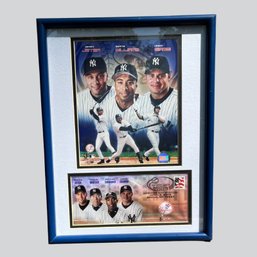 Yankees Opining Day 2003 Framed Poster Featuring Derek Jeter, Bernie Williams, Jason Giambi