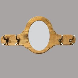 Ethan Allen Old Tavern Collection Pine Hall Mirror & Coat Rack