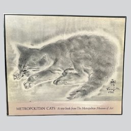 Metropolitan Museum Of Art Poster 'Metropolitan Cats' Featuring Tsugouhara Foujita, Cat, Pen And Ink On Paper