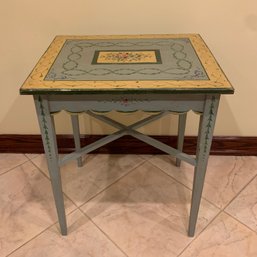 Provincial Style Painted Side Table, Modern