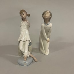 Two Lladro Figurines Of Children