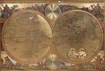 Framed Map Of The World, Modern