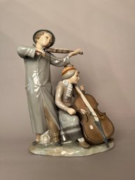 Zephir Lladro Hand Made In Spain Figurine Of Two Musicians (One Figurine)