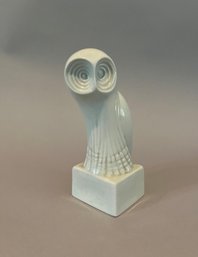 Vintage Royal Dux Modernist Porcelain Owl Figurine, Czechoslovakia, C. 1970-1992