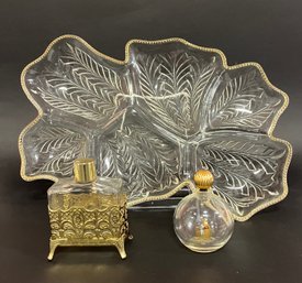 Group Of Glass Dressing Table Items