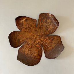 Chip Scarborough For Evans Designs Copper Flower Hanging Wall Sculpture, Modern