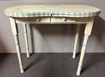Hand Painted Kidney Shaped Dressing Table