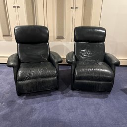 Pair Of Bradington Young For Maurice Villency Leather Recliners