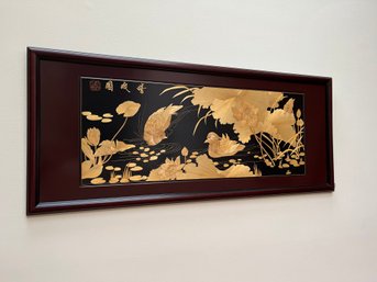 Marquetry And Lacquer Asian Style Wall Art, Modern