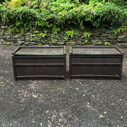 Pair Of Outdoor Storage Chests/deckboxes By Suncast