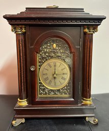 Bombay Company Mantle Clock With Quartz Movement And Secret Storage
