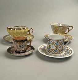Various Tea Cups And Saucers - Including Yellow Lusterware, Nippon Style And Limoges