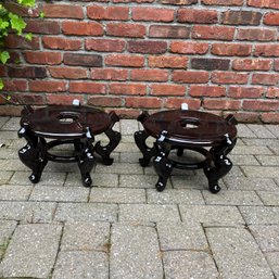 Set Of Two Planter Stands With Glossy Finish