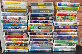 Group Of 48 VHS Family And Children's Videos