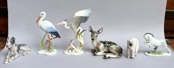 Group Of Six Animal Figurines