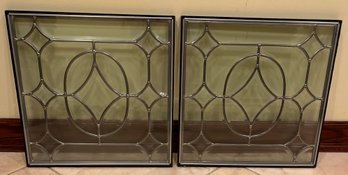 Two Leaded Glass Panels