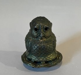 Vantines Cast Bronze Owl Incense Burner, Japan, C 1900