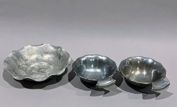 Three Aluminum Bowls