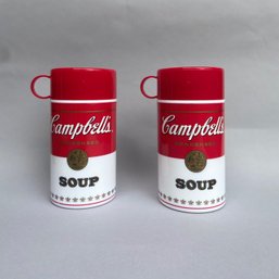 Two Vintage Cambells Soup Thermoses