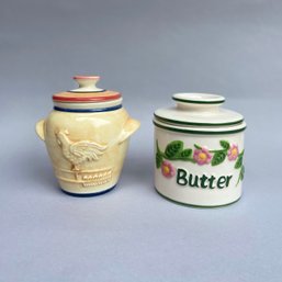 Two Ceramic Covered Canisters