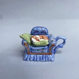 Resting Dog Miniature Ceramic Tea Pot