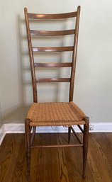 Ladder Back Chair With Rush Seat, 19th Century