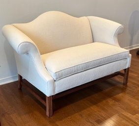 Ethan Allen Chippendale Style Camelback Settee