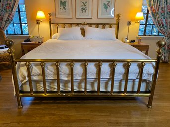 Charles P Rogers King Size Brass Bed