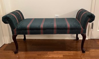 Chippendale Style Rolled Arm Bench